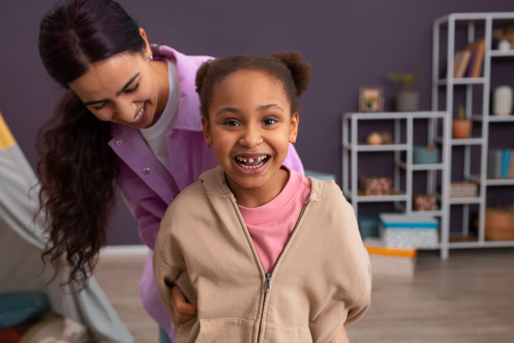 Child with educator